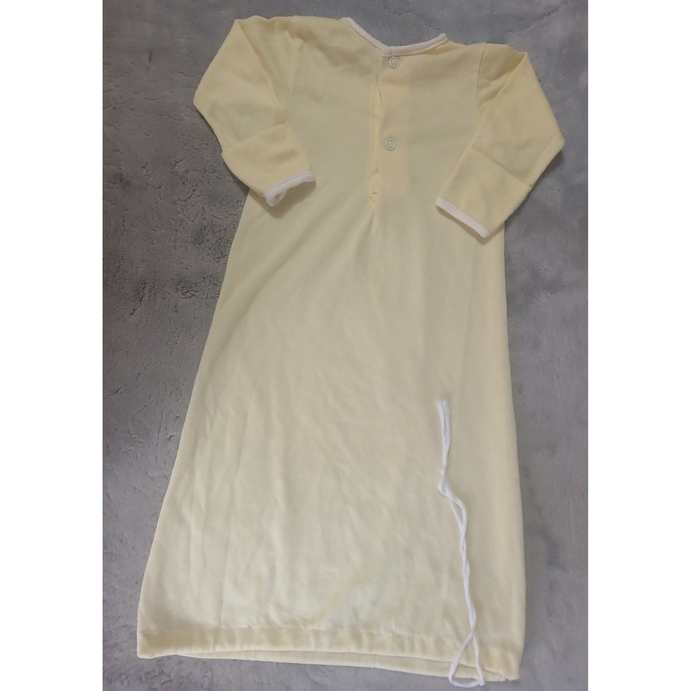 Vintage Carters Layette Yellow Long Sleeve Baby Sleep Sack Gown Made in USA 22in